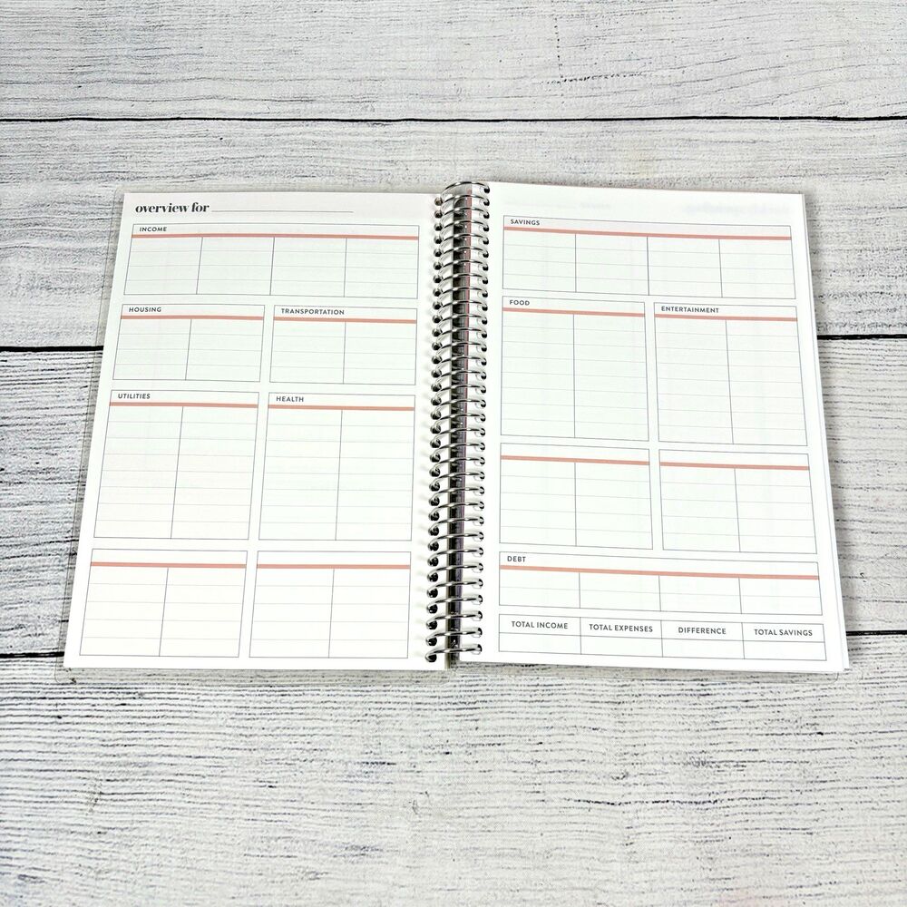 Erin Condren A5 UNDATED BUDGET PLANNER 8.3" x 5.8" Classic Stripes 160 pages NEW - Picture 5 of 5